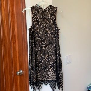 Black lace cocktail dress
